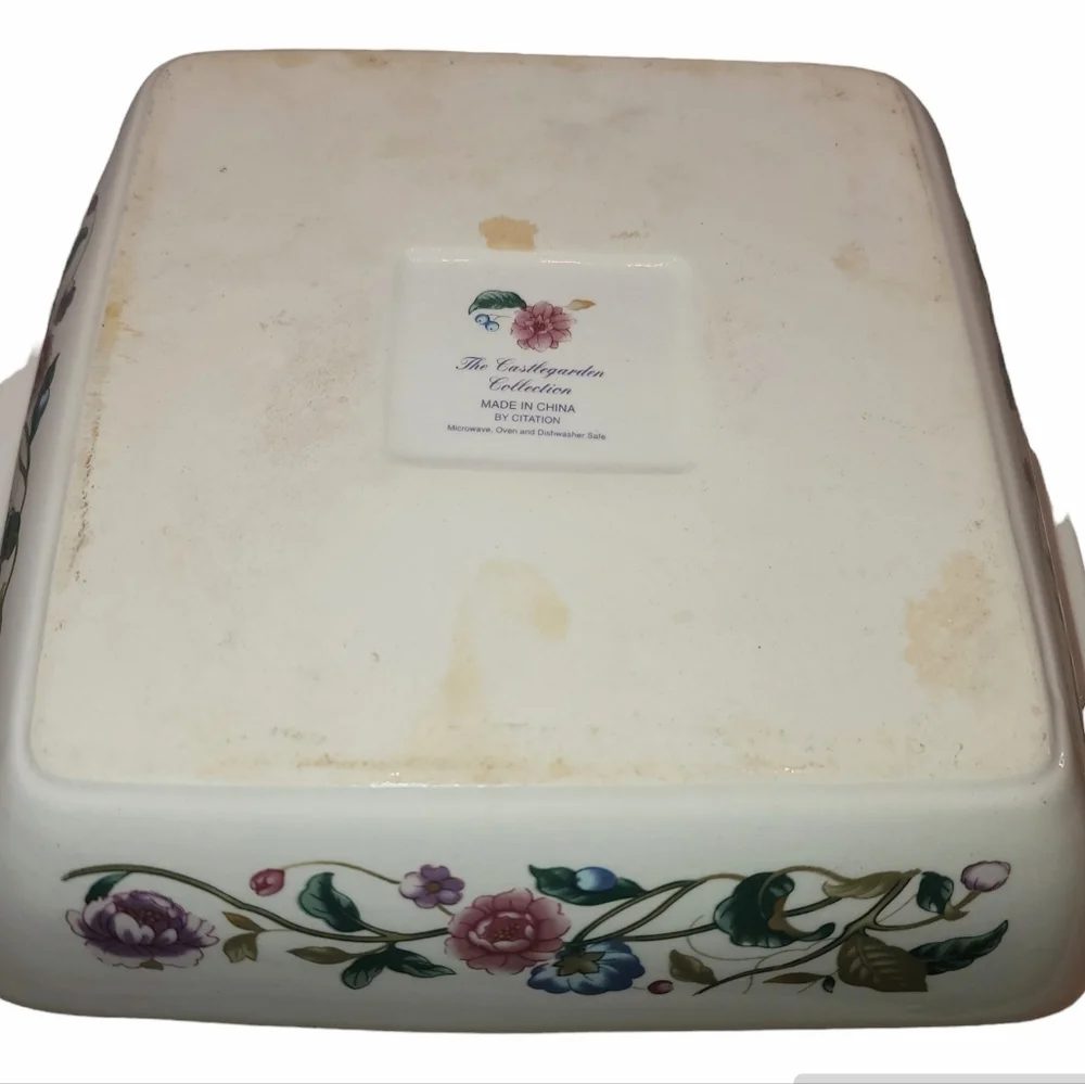 Floral Vintage 80's Bakeware dish